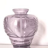 Vase cristal violet
