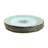 Six old St Amand st Amand style dessert plates