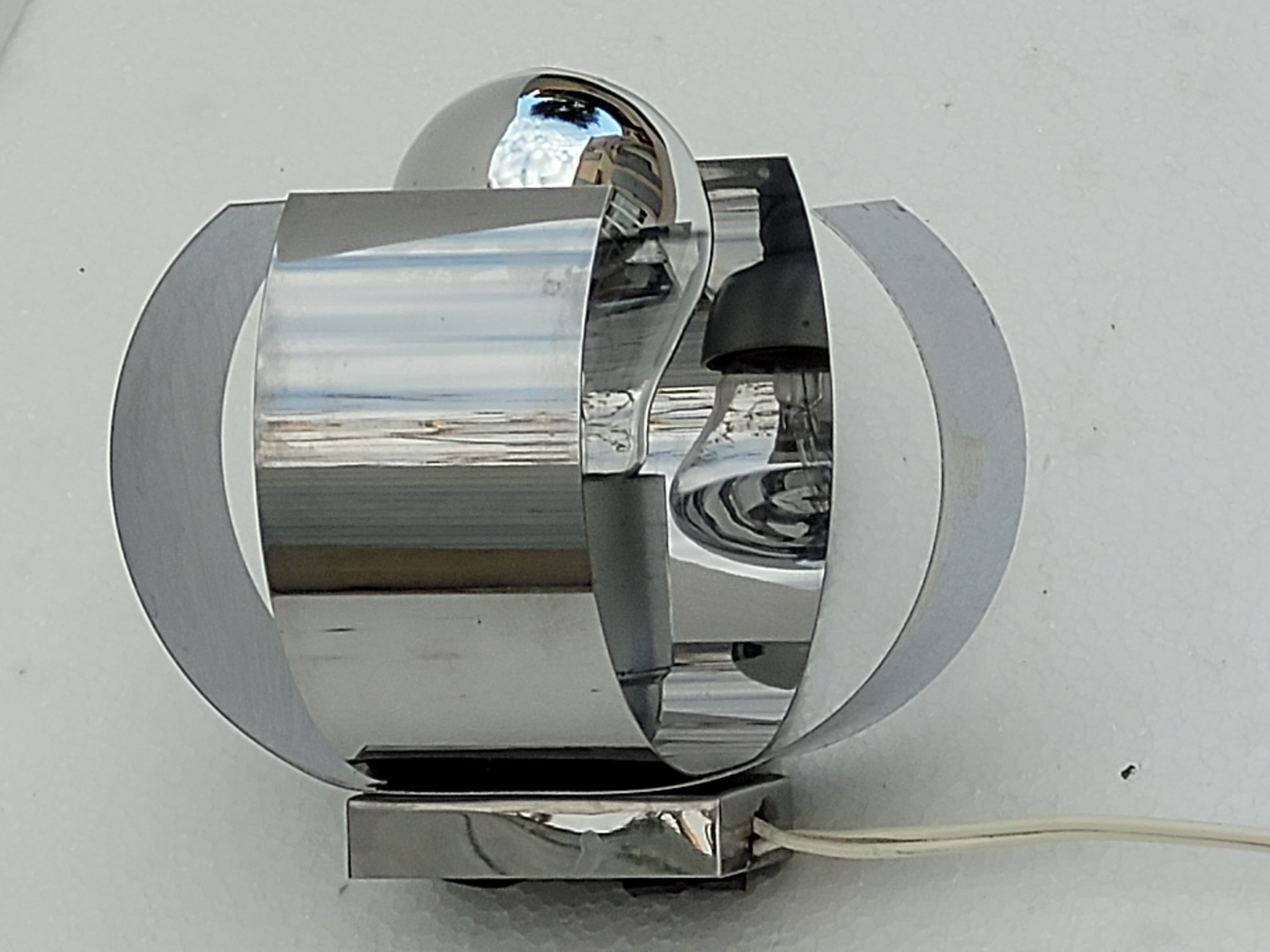 Vintage wall lamp INOX year 70