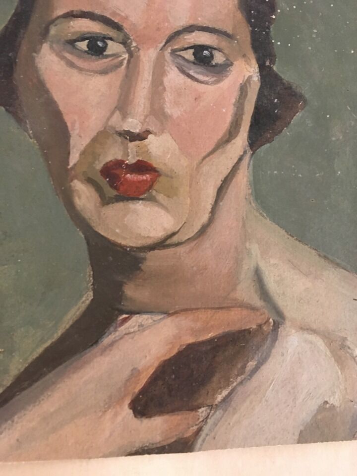 Old oil portrait