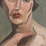 Old oil portrait