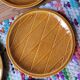 6 assiettes à dessert en barbotine Salins