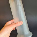 Beautiful Pair of Cylindrical Vases in Art Nouveau Satin Blown Glass