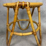 70s rattan stool