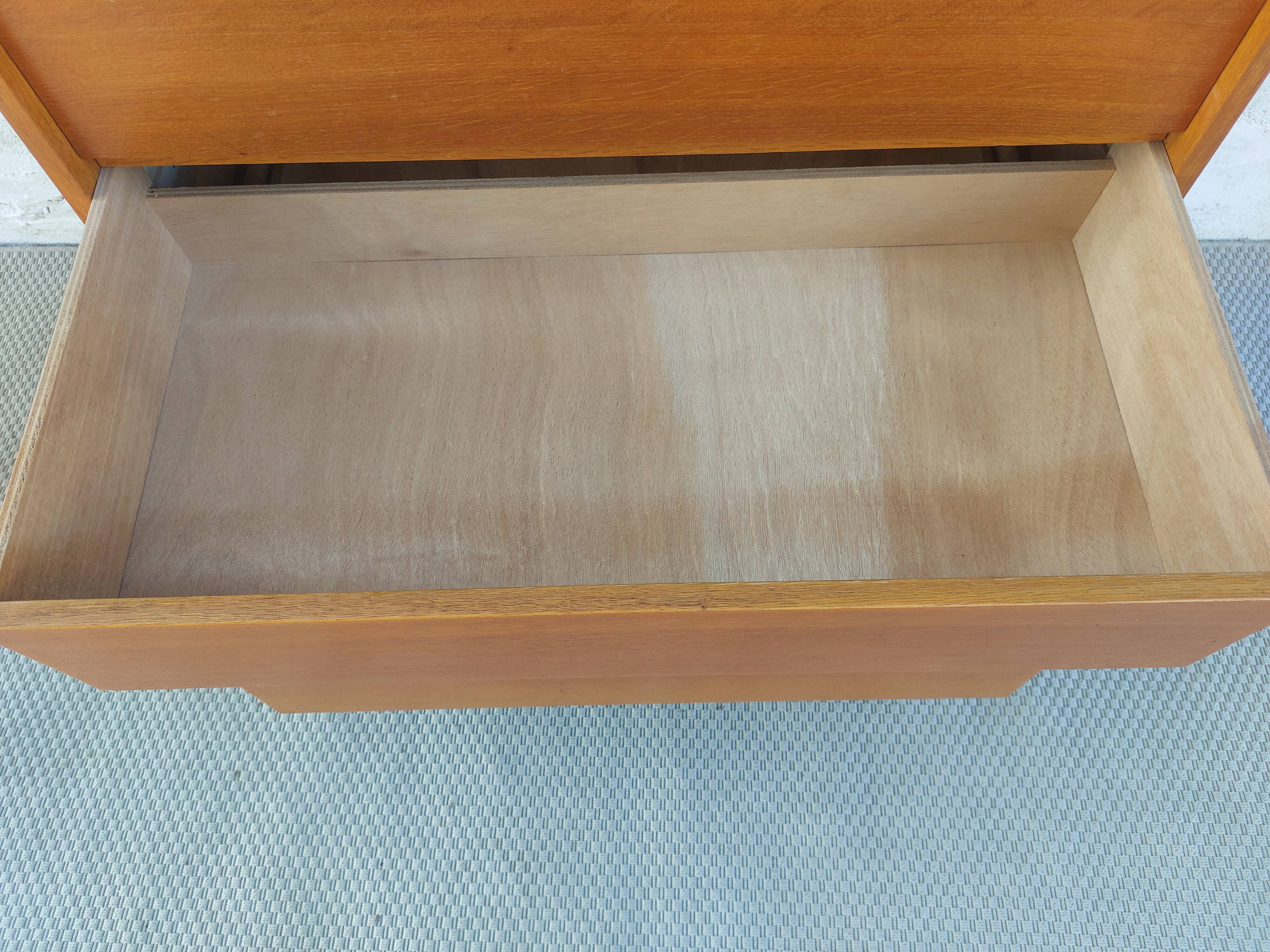 vintage chest of drawers, 60s-70s, "hidden" handles