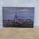 Oil on canvas paper, night view