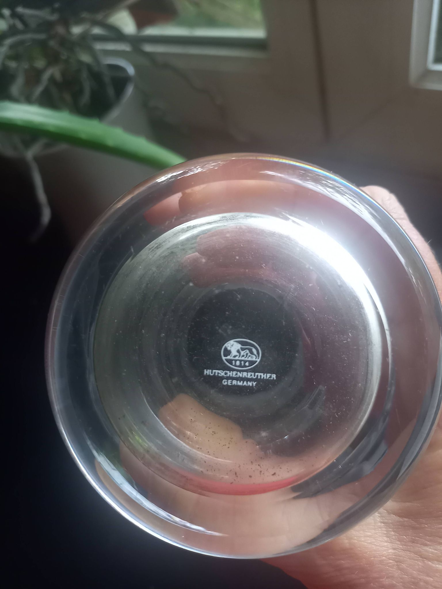 Leonard vase for Hutschenreuther in vintage glass