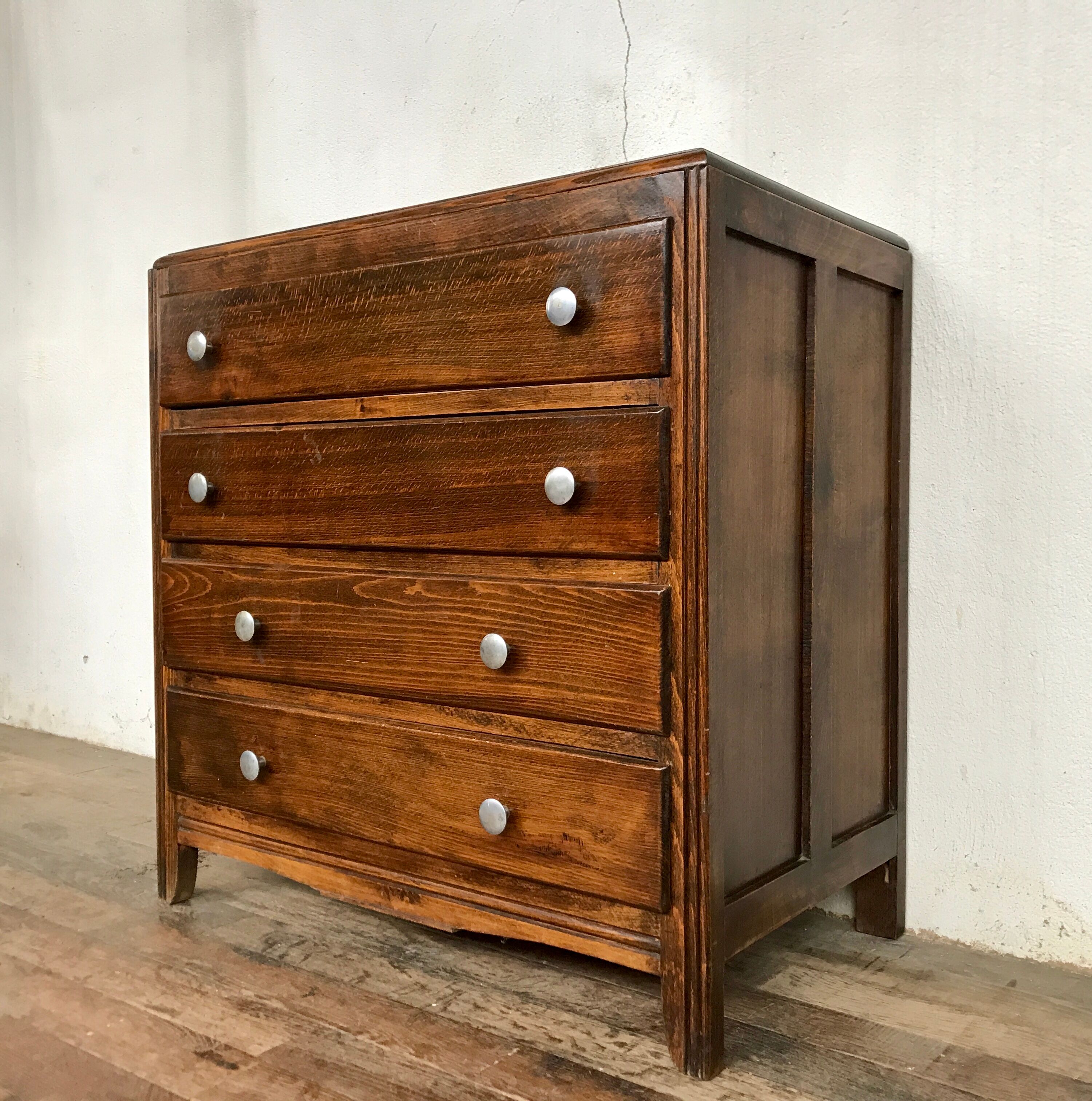 Vintage commodity - oak - art deco - 4 drawers