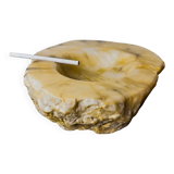 Beige alabaster ashtray by Romano Bianchi, Italy, 1970s