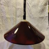 Vintage Italian pendant light with variable height, lacquered in tortoiseshell style