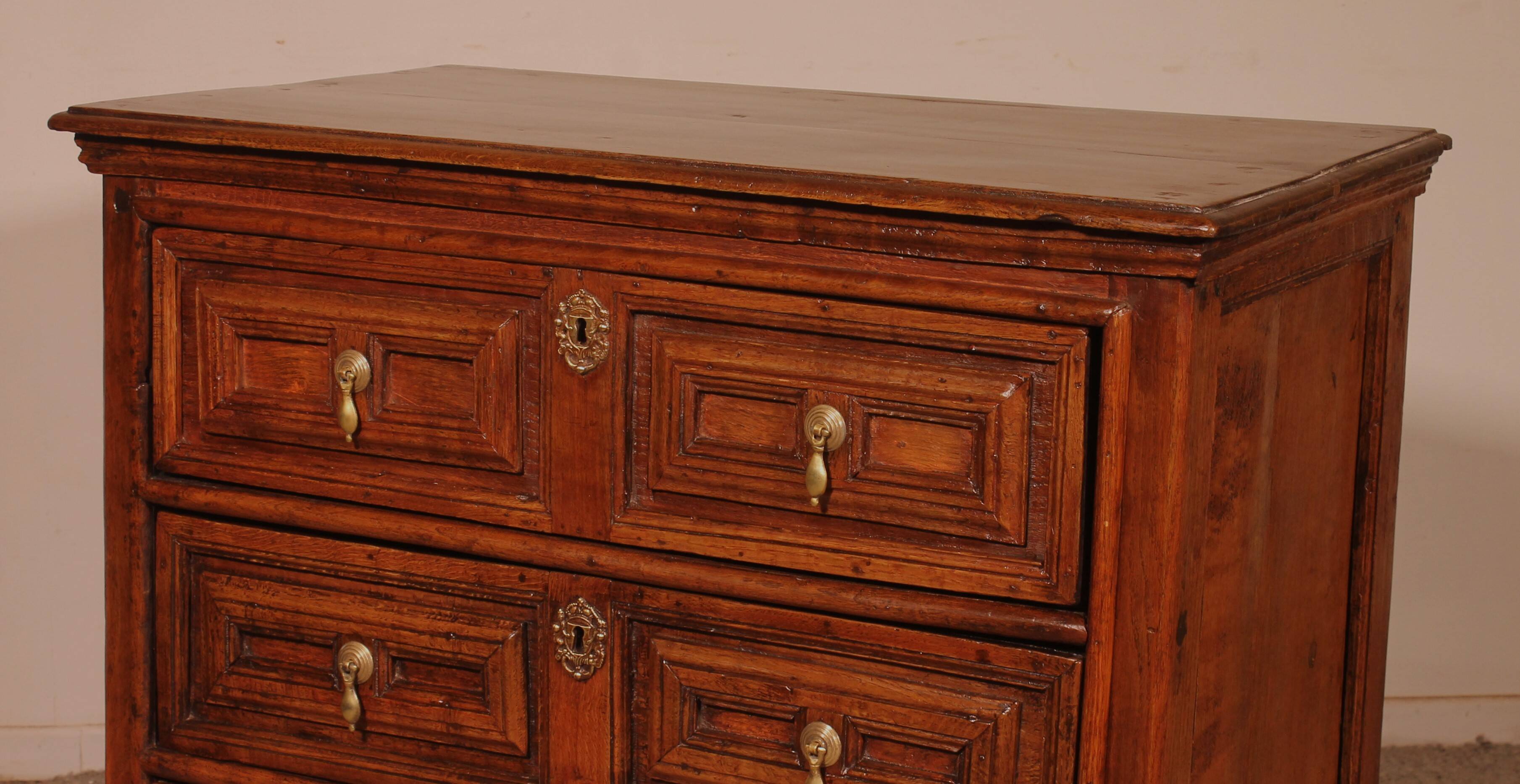 Small 17th Century Oak Chest of Drawers by William and Mary