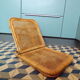 Chaise de plage vintage en osier