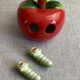 Kitsch apple ceramic napkin, salt, pepper holder