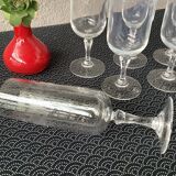Flûtes à champagne en cristal ciselé à pied Vierzon