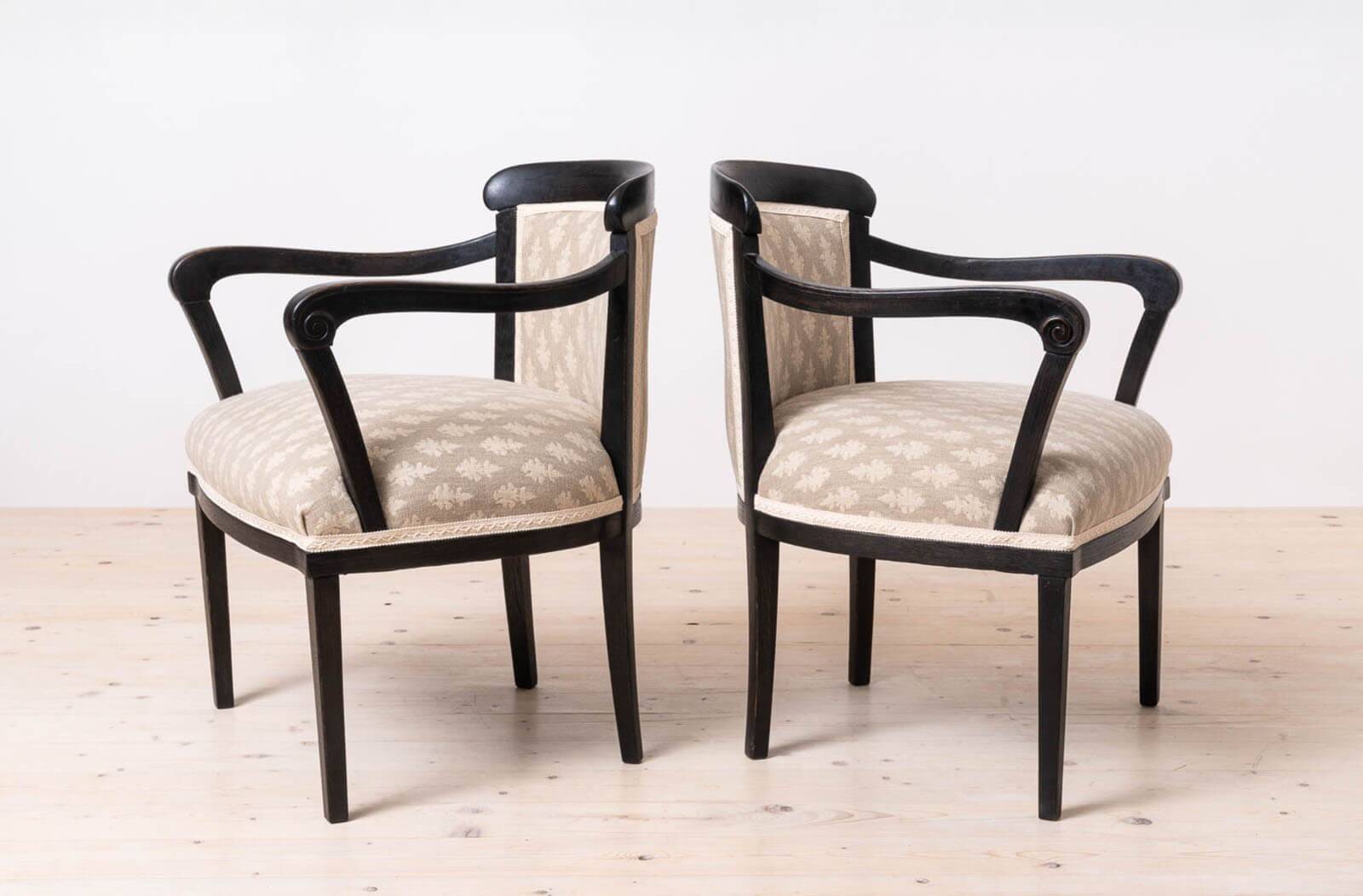 Set of 2 Biedermeier Armchairs in Rustic, Countryside Style, circa 1850
