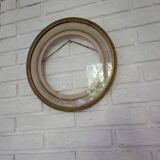 Round gilded wooden frame