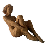 Nude Woman - Ceramic clay sculpture
