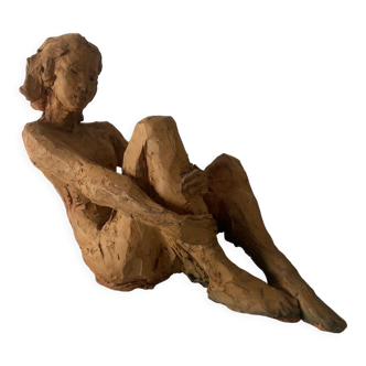 Femme nue - Sculpture en terre céramique