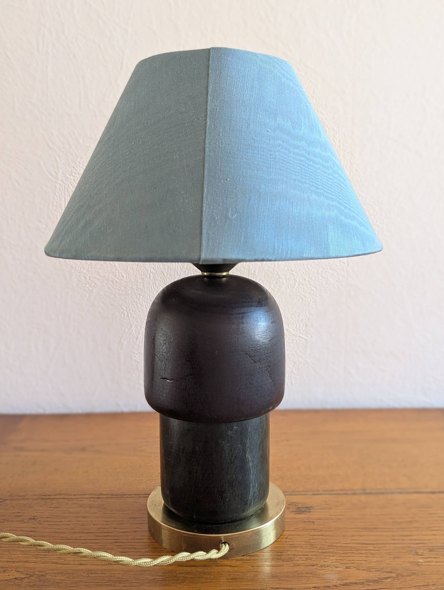 Vintage handcrafted lamp with Japanese Gunma Kokeshi doll (signed Sansaku Se