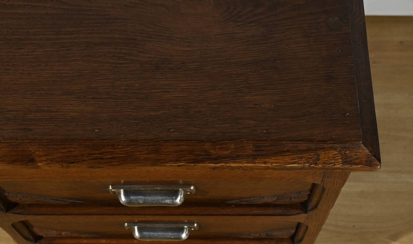 Art Deco Oak Pedestal Desk – 1940