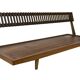 Mid-century daybed with removable backrest in oak 50's design