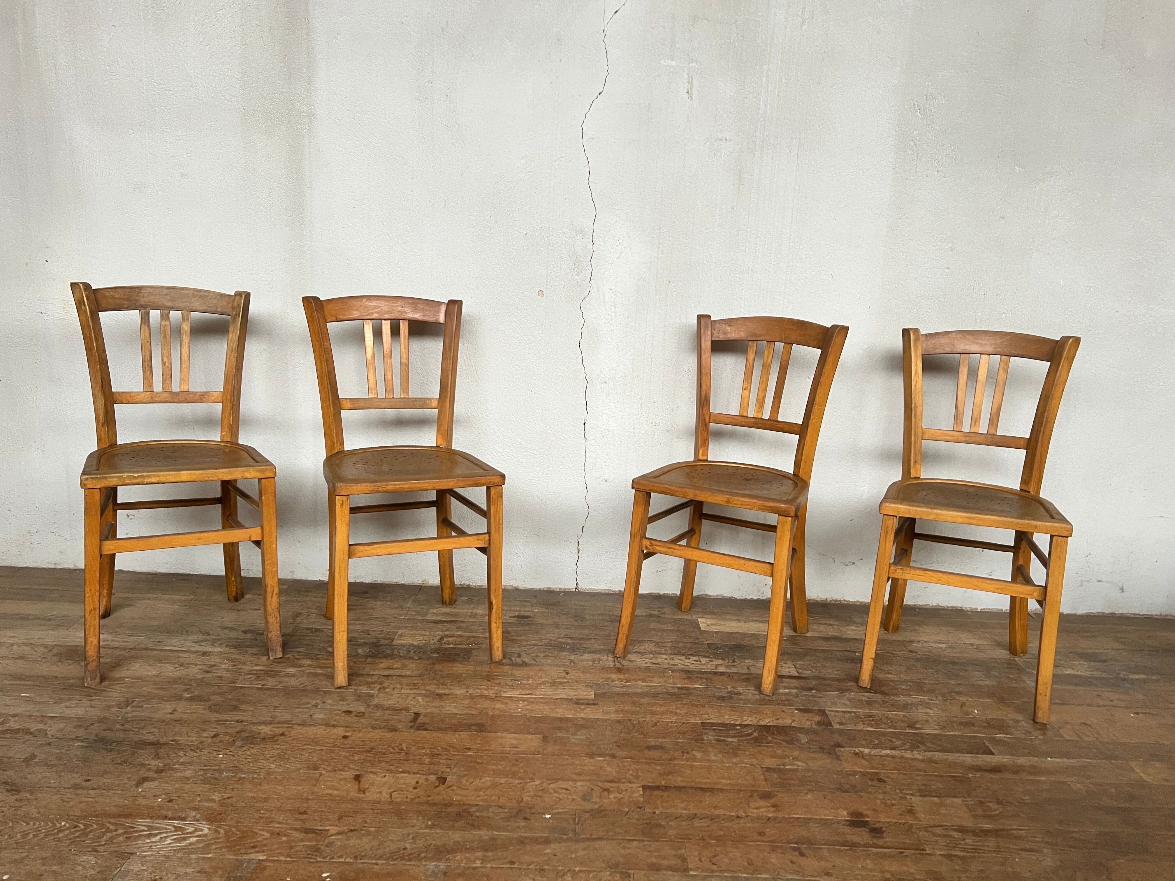 Wooden chair Bistrot Retro bohemian vintage brasserie Lutherma