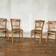 4 chaises en bois bistrot brasserie vintage rétro bohème lutherma