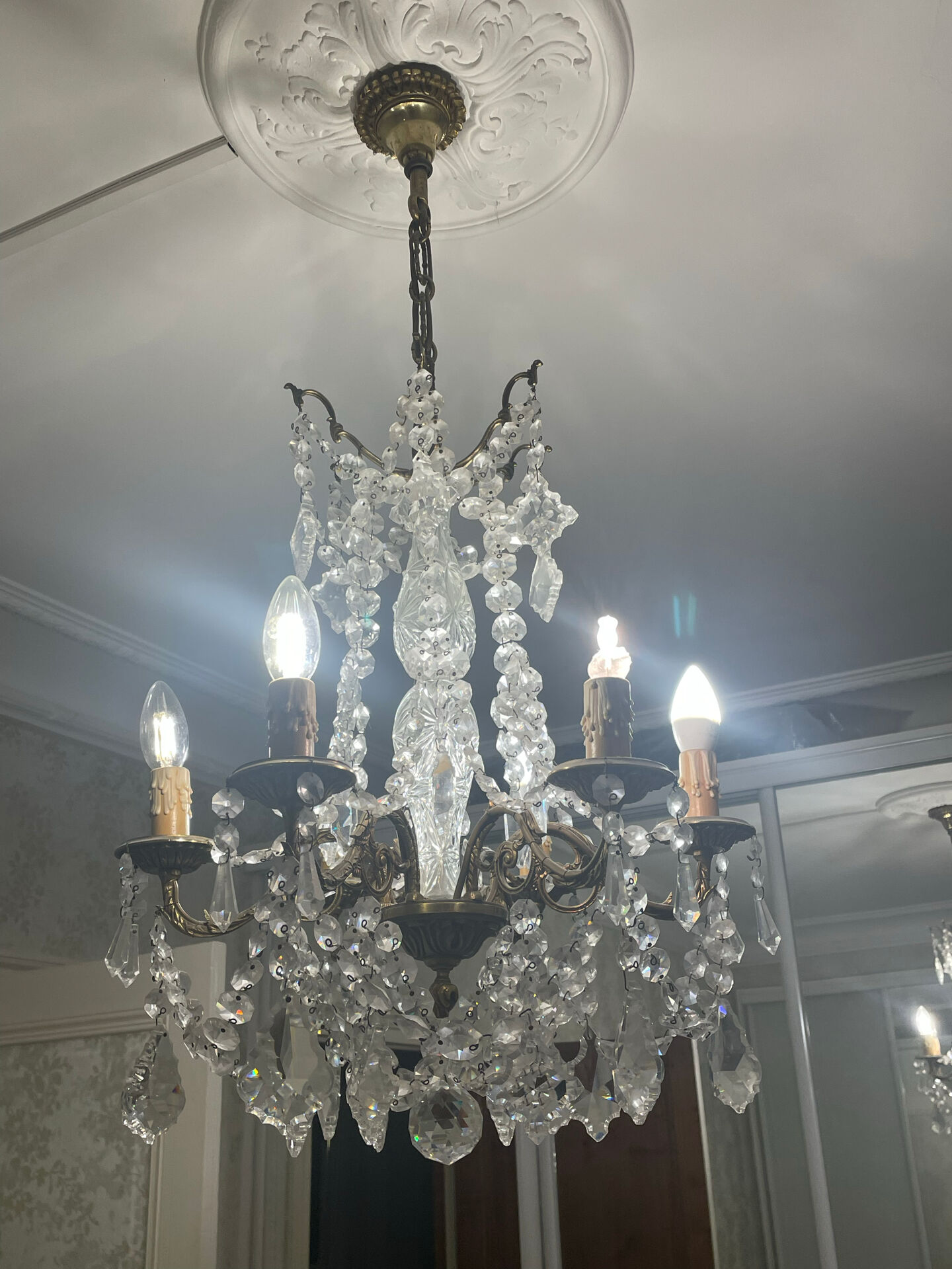Glass style chandelier