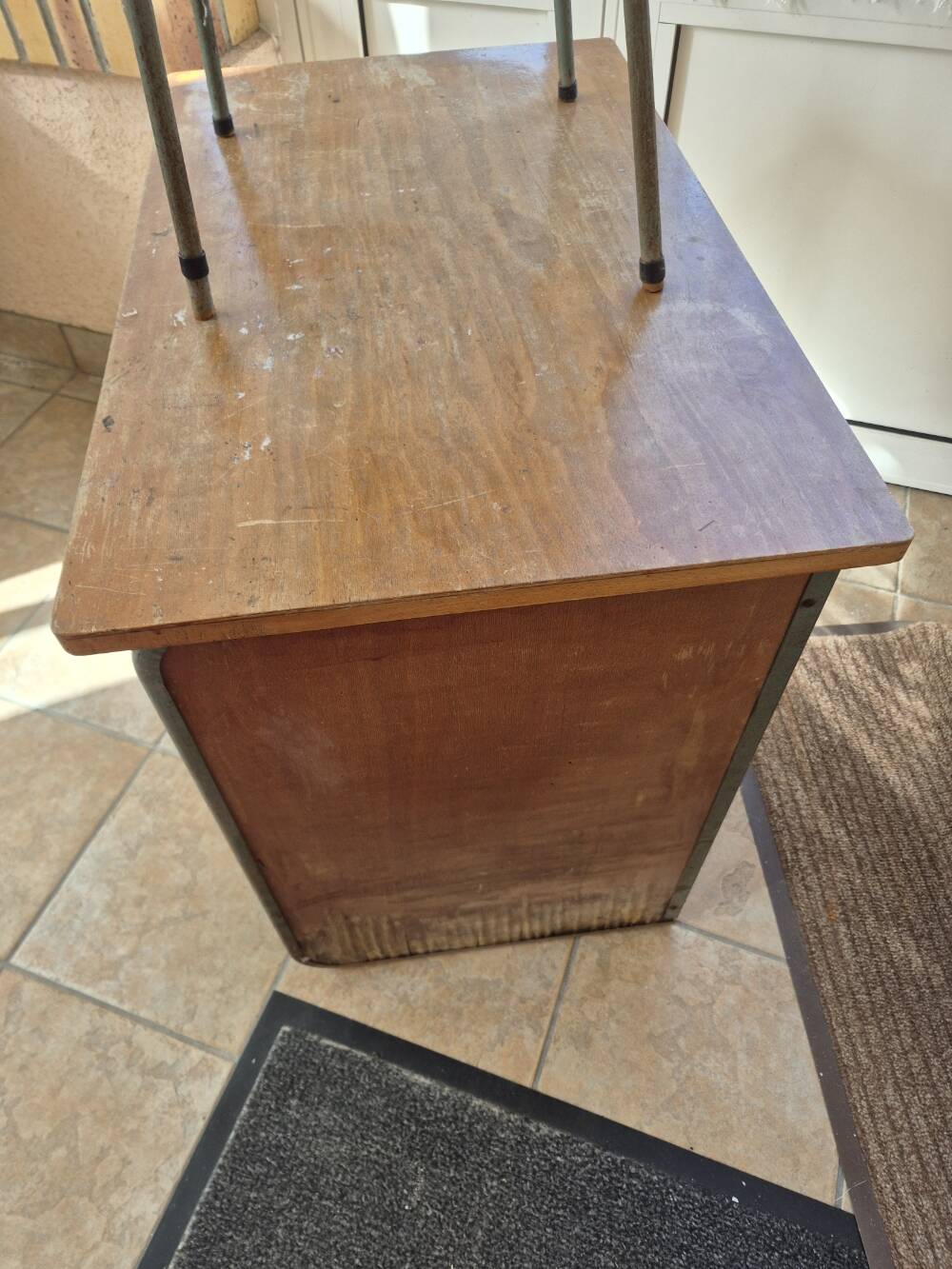 Child's desk with chair in its original condition.