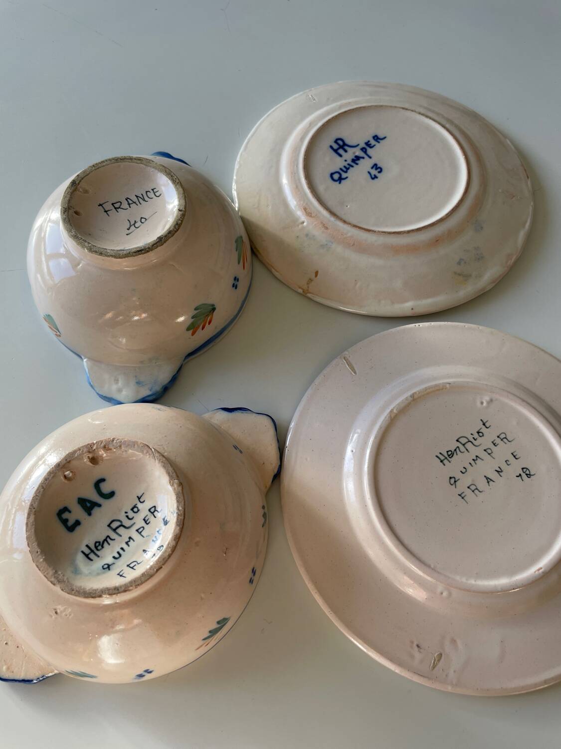 Complete service Henriot Quimper bowls and plates