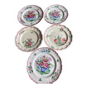 Ensemble de 5 assiettes - luneville