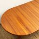 Table à manger extensible ronde en teck du milieu du siècle par Glostrup, Danemark, années 60