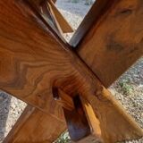 Large old solid oak monastery table