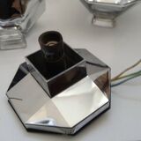 Pair of vintage 1970 Staff wall lights by Motoko Ishi in chrome