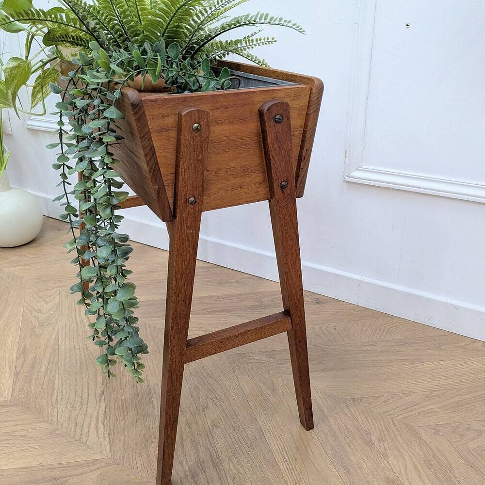 Vintage teak planter 60s