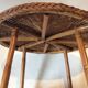 Table basse en rotin et osier vintage