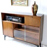 Armoire Nathan 1960s en bois marron — meuble au style mid-century