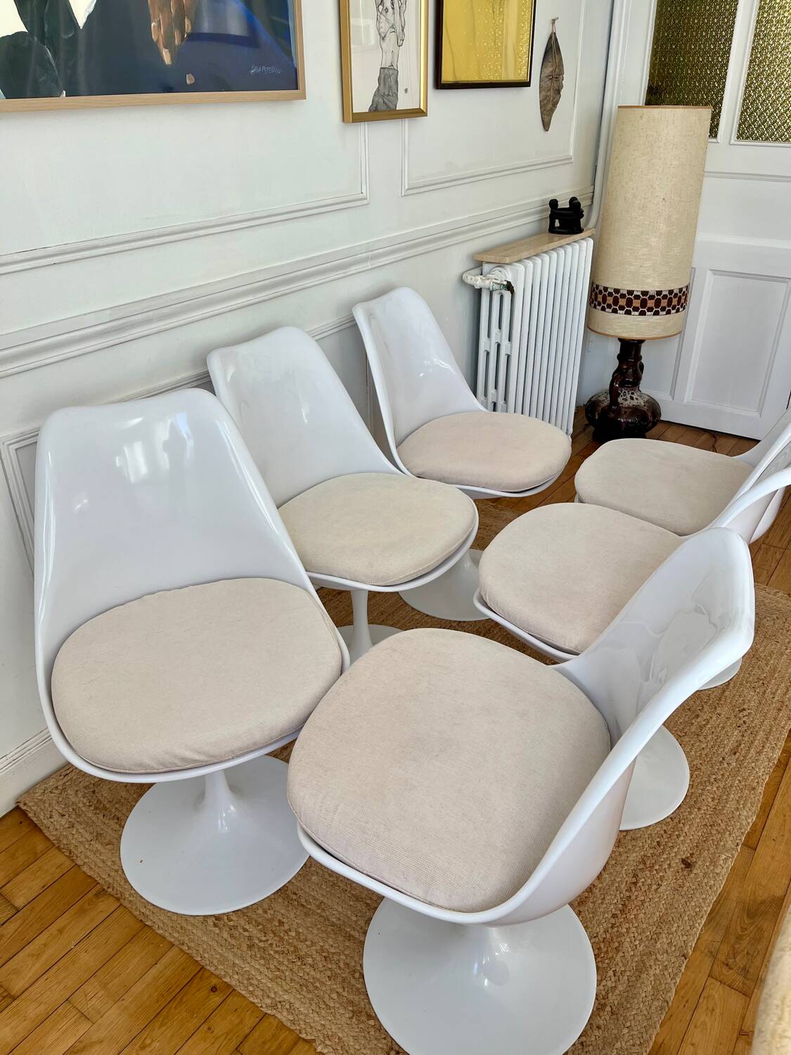 6 chaises tulipes