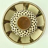 Rare Bente Jessen Ceramic Wall lamp for BJ Ceramics Denmark, ca 1970s.