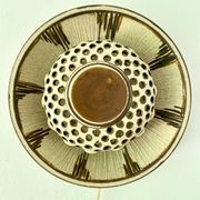Rare Bente Jessen Ceramic Wall lamp for BJ Ceramics Denmark, ca 1970s.