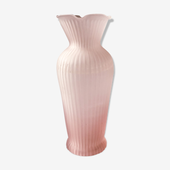 Frosted glass vase