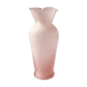 Frosted glass vase