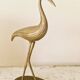 Vintage brass heron statue.