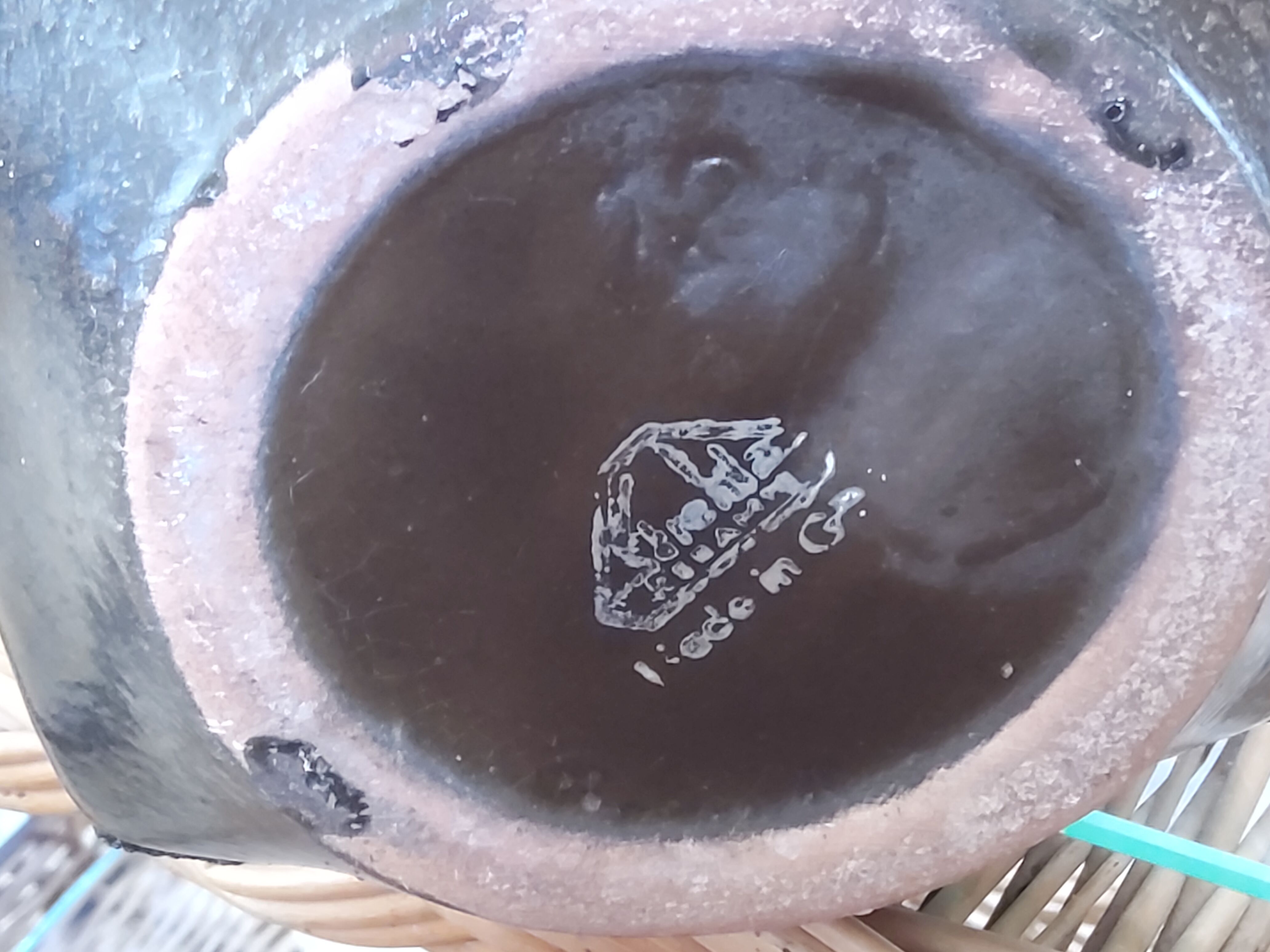 Vase Fat Lava Veb Strehla Keramik, GDR, 1960/70