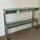 Console "G" by Belgochrom in brass and glass from the 1970s.