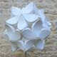 Suspension boule fleurs style seventies