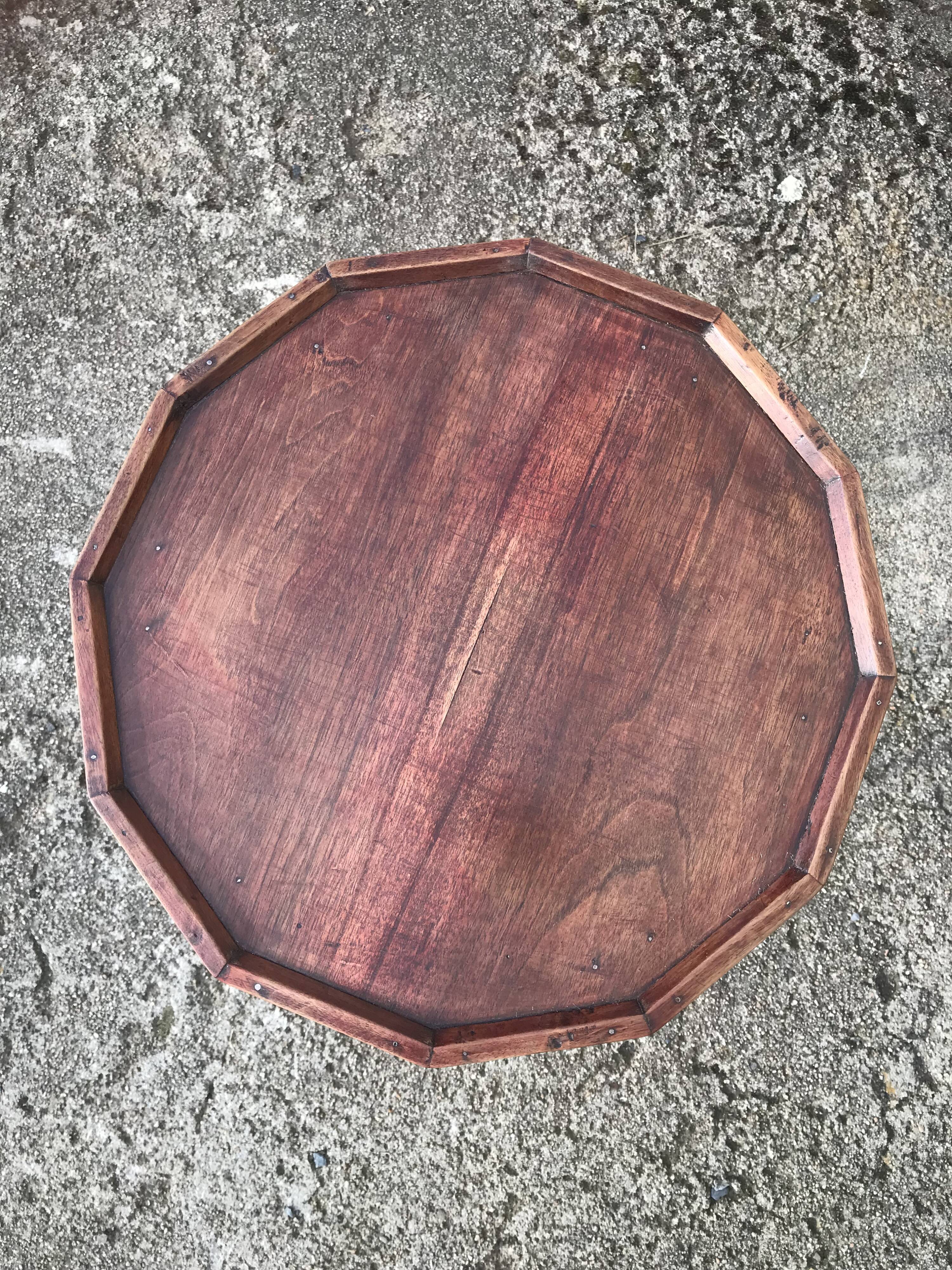 Guéridon mahogany six-foot art deco era