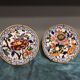 Pair of hand-painted Gien earthenware plates