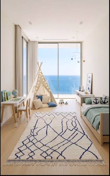 Beni Ouarain rug – Graphic elegance in natural wool