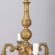 Classic 12 light golden bronze chandelier from the mid-20th century